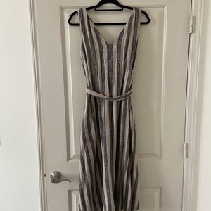 Mango Striped Midi Dress